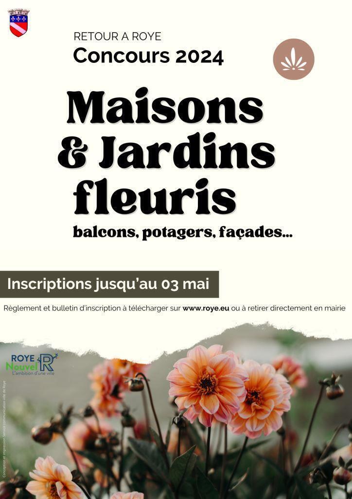 affiche concours maisons fleuries